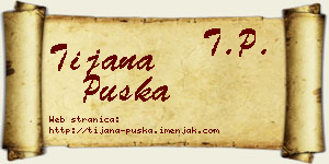 Tijana Puška vizit kartica